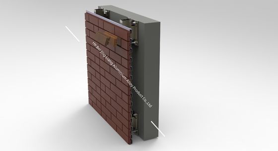 kualitas  Terracotta Brick Wall Support Systems Customized Aluminium Extrusion Brackets pabrik