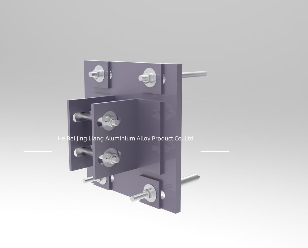 OEM Curtain Wall Cladding Support System Wall Mounted Warna Alam 4mm