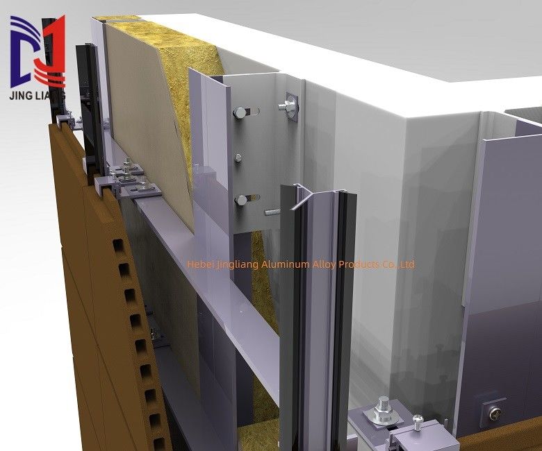 Sistem Pendukung Fasad Ventilasi Circlip yang Disesuaikan untuk Panel Terakota 20mm dan Panel Terakota 30mm