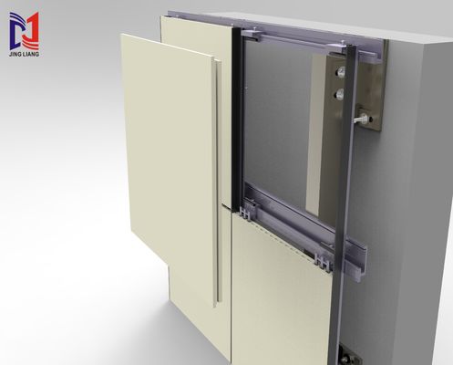 Terracotta Ventilated Facade Support System untuk panel terracotta 19 mm